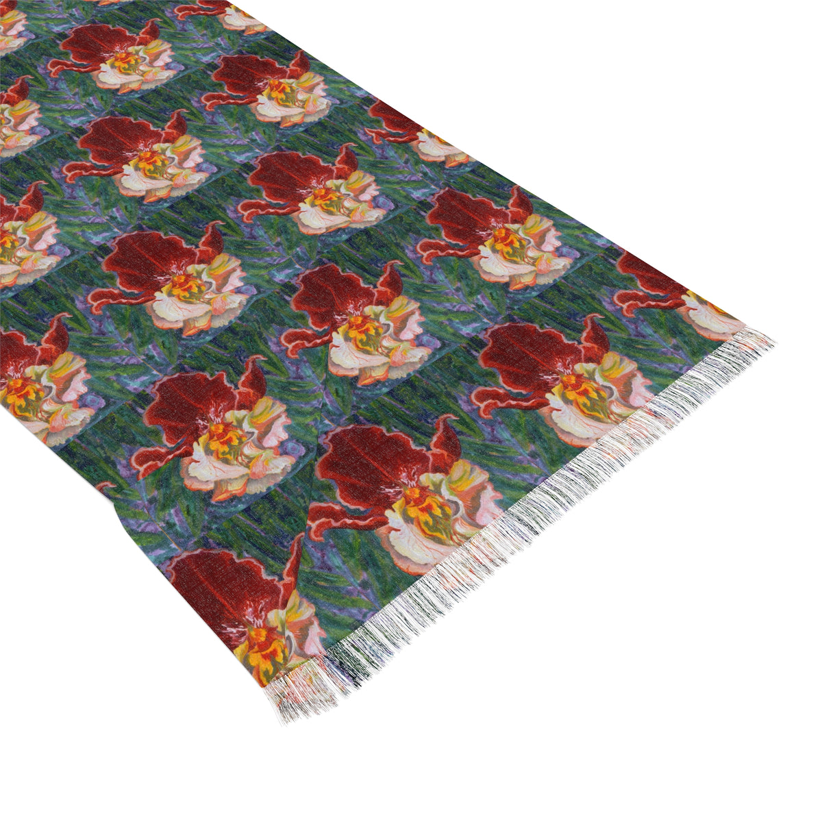 Scarf - Red Iris