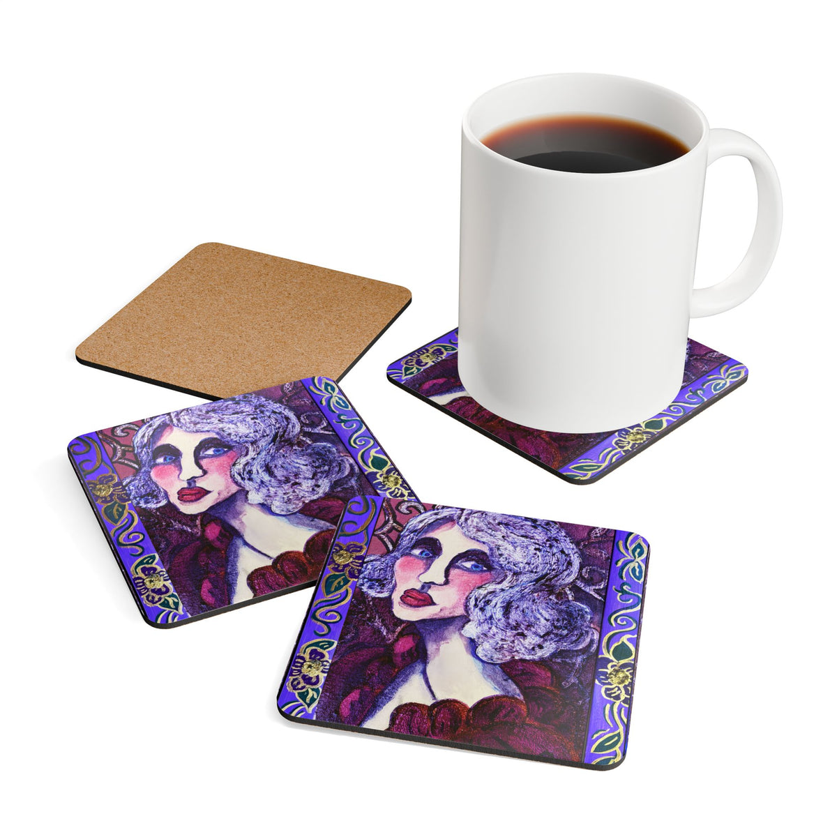 Corkwood Coaster Set
