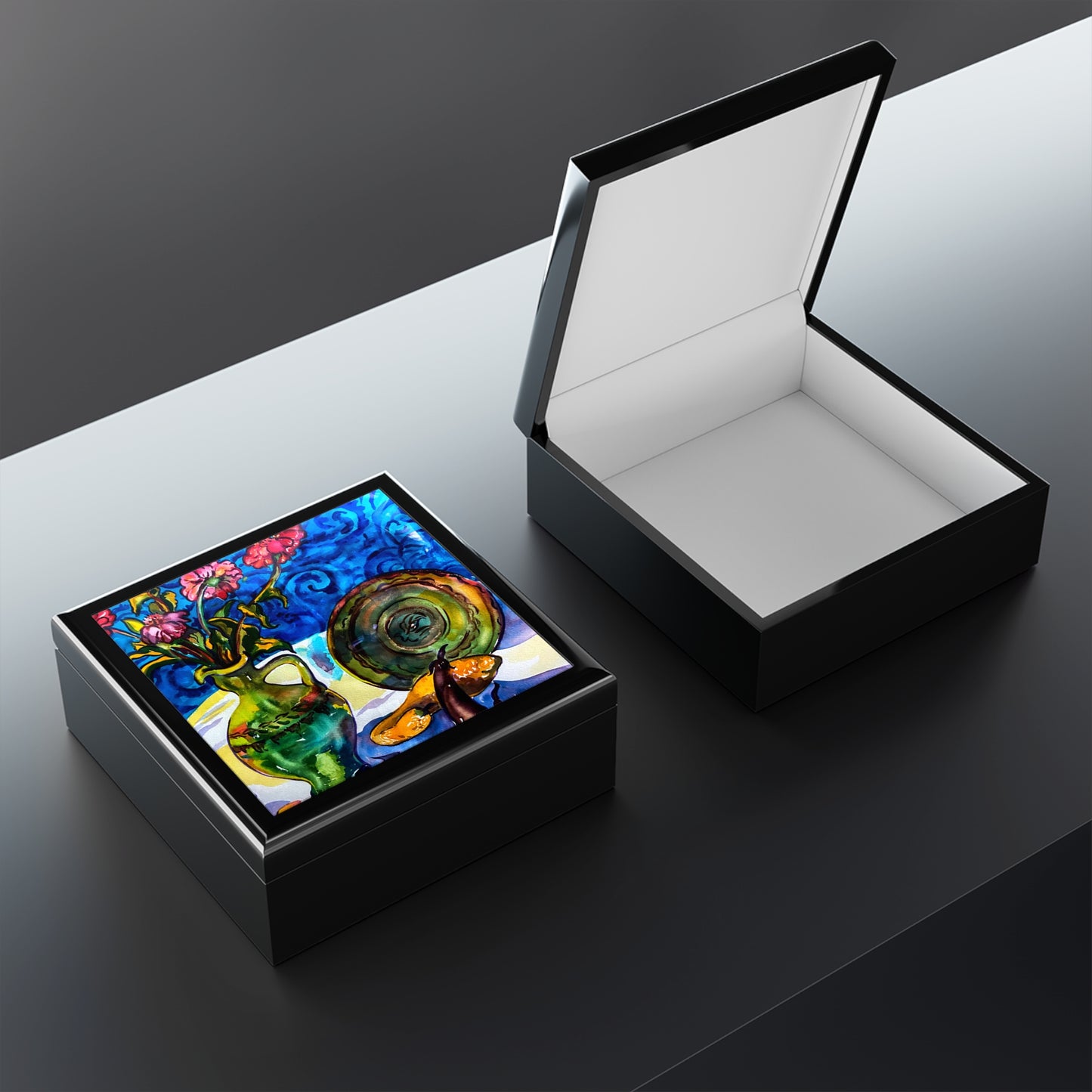Jewelry and Keepsake Box - Green Vase
