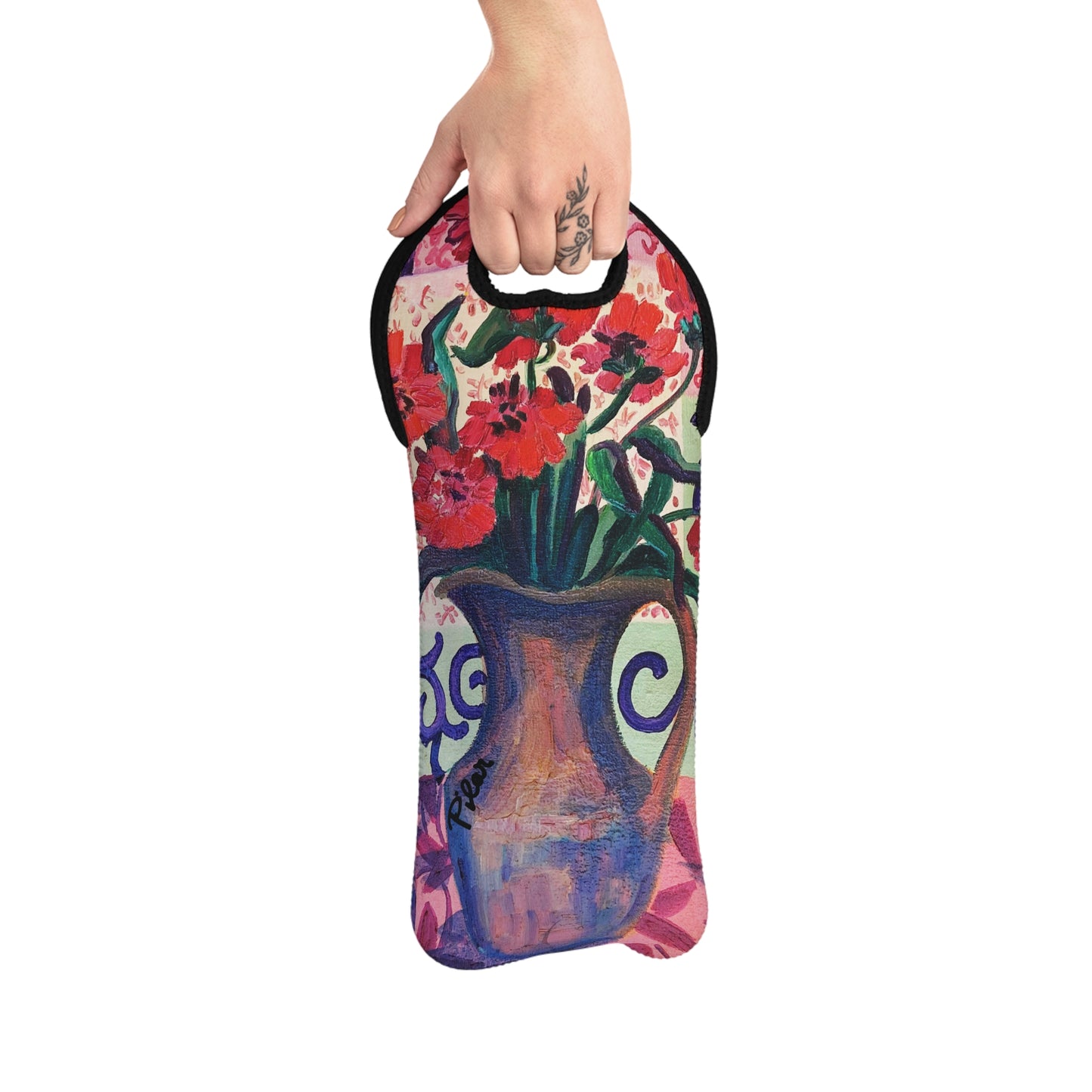 Wine Tote Bag - Holiday Colors