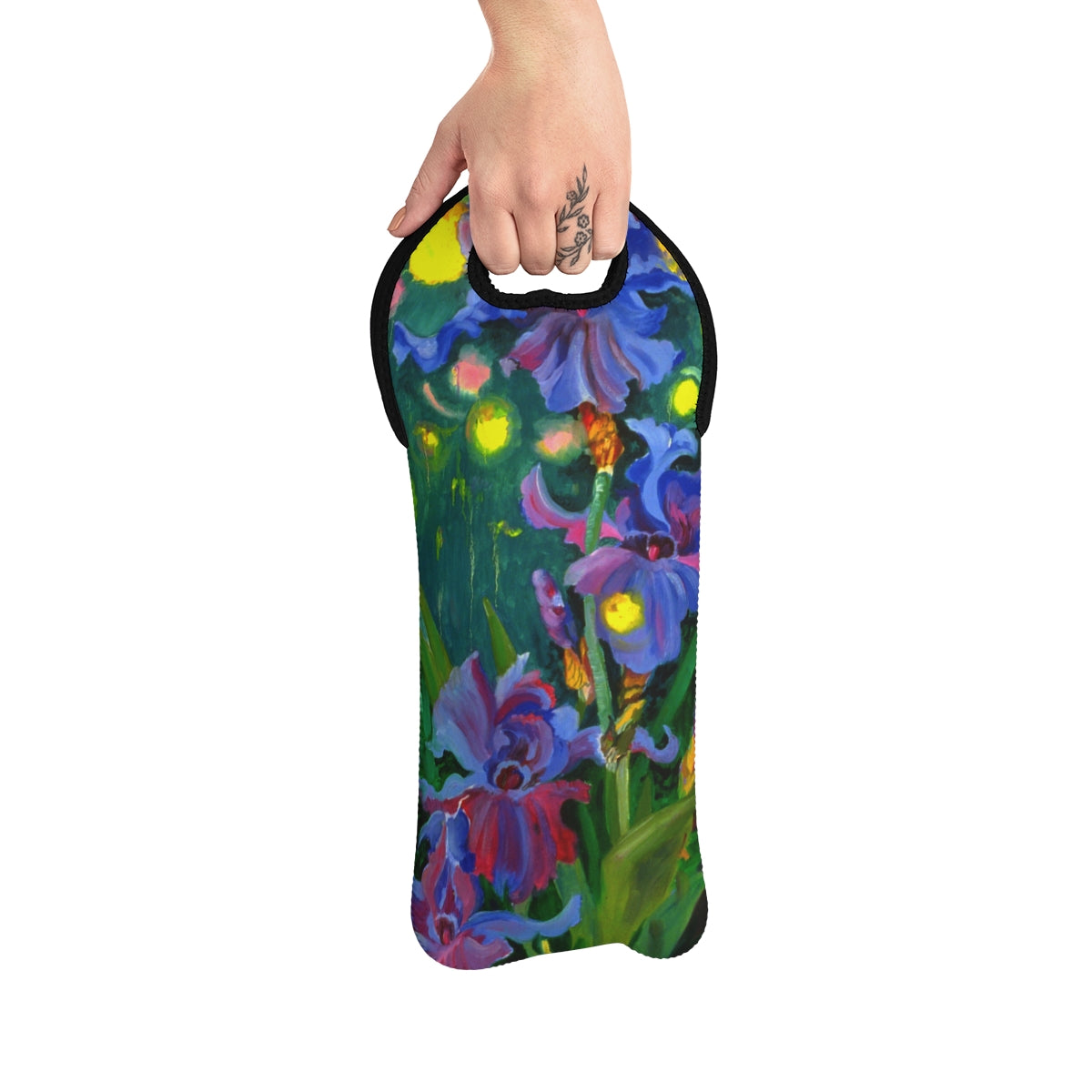 Wine Tote Bag - Psychedelic Irises