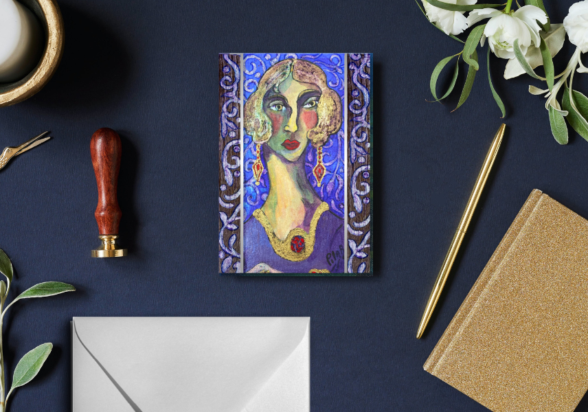 Greeting Card - "Eloise" From "Les Parisiennes" Series