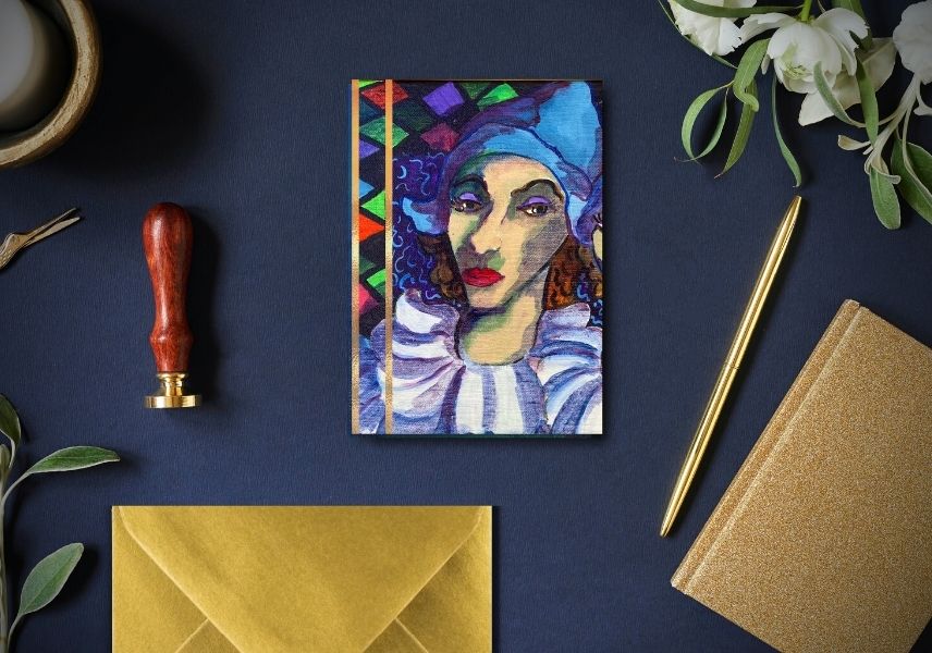 Greeting Card - "Pierot" From Comedia Dell'Arte Series