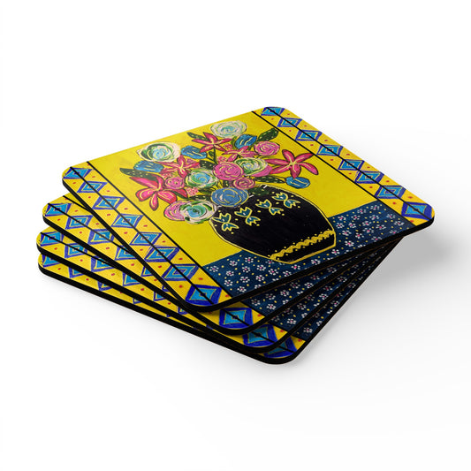 Coaster Set - Festive Flowers