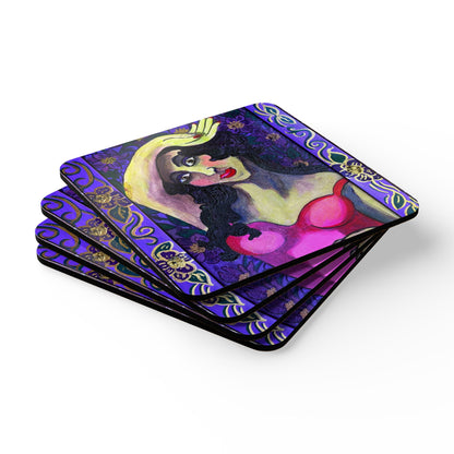 Corkwood Coaster Set - Violetta