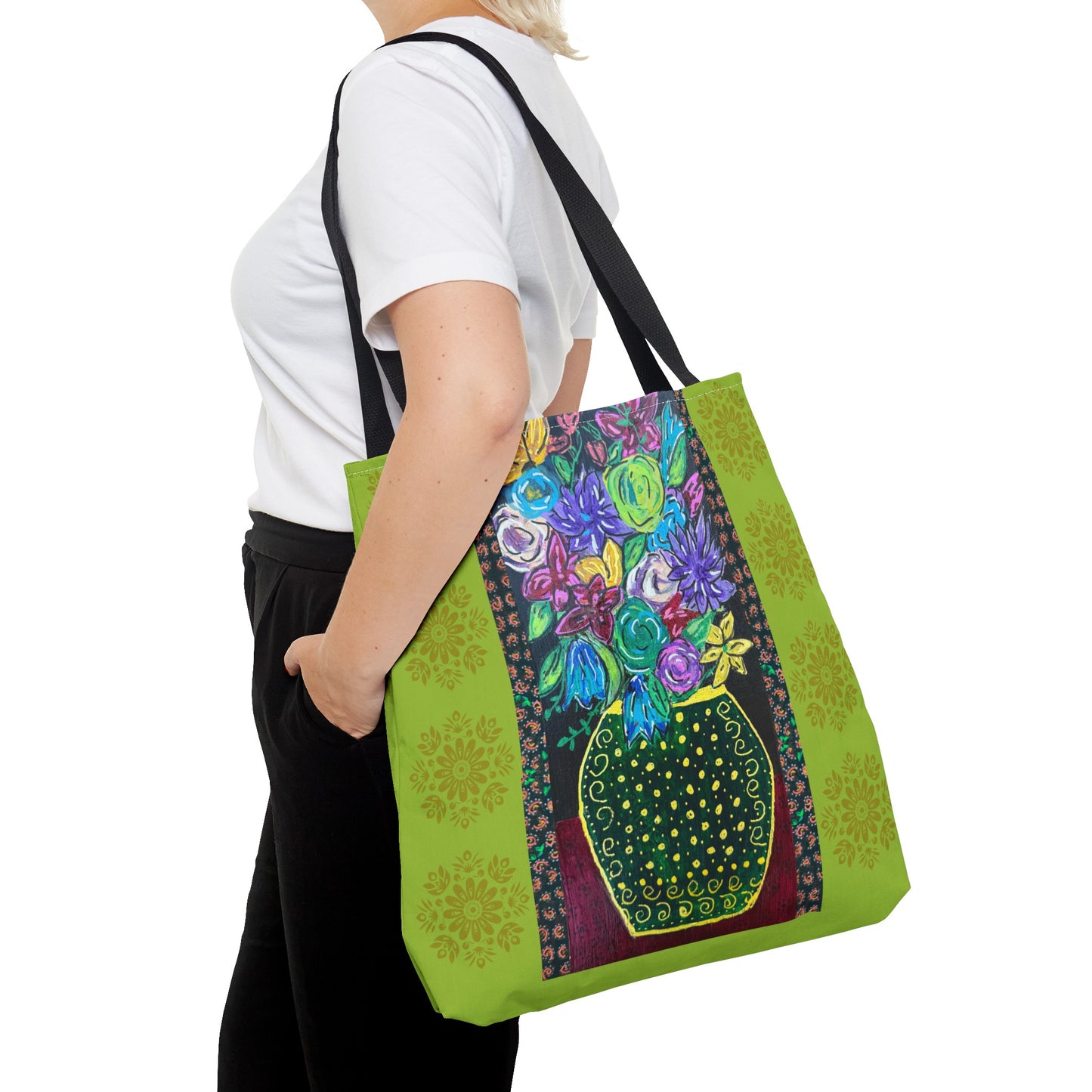Tote Bag - Spring Green, by 'Monica in the Garden'