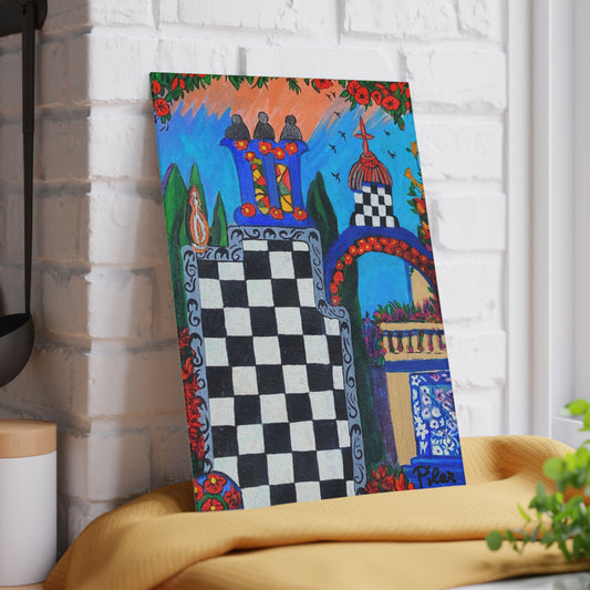 Tempered Glass Cutting Board - Barcelona Fantasy