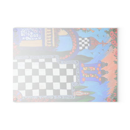 Tempered Glass Cutting Board - Barcelona Fantasy