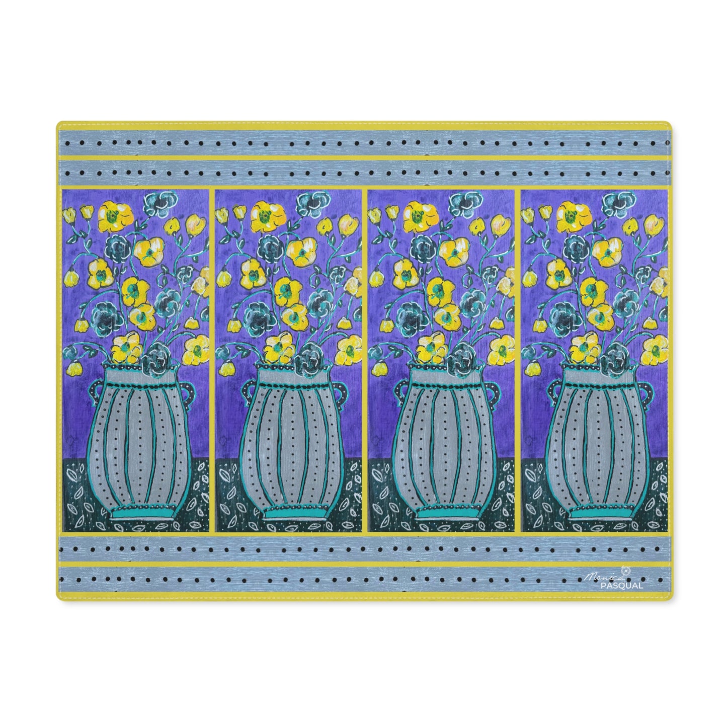 Cotton Placemat - Lavender Vase