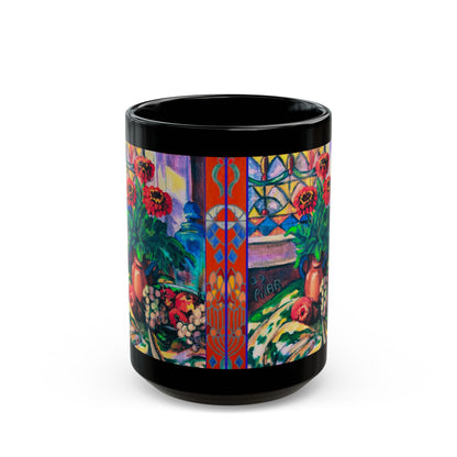 Ceramic Mug - Zinnias & Grapes
