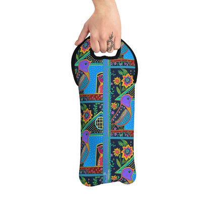 Neoprene Wine Tote - Bird House