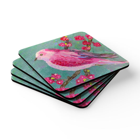 Coaster Set - Rose Finch