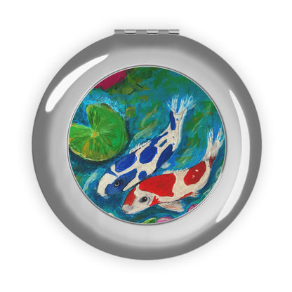 Compact Travel Mirror - Koi Pond