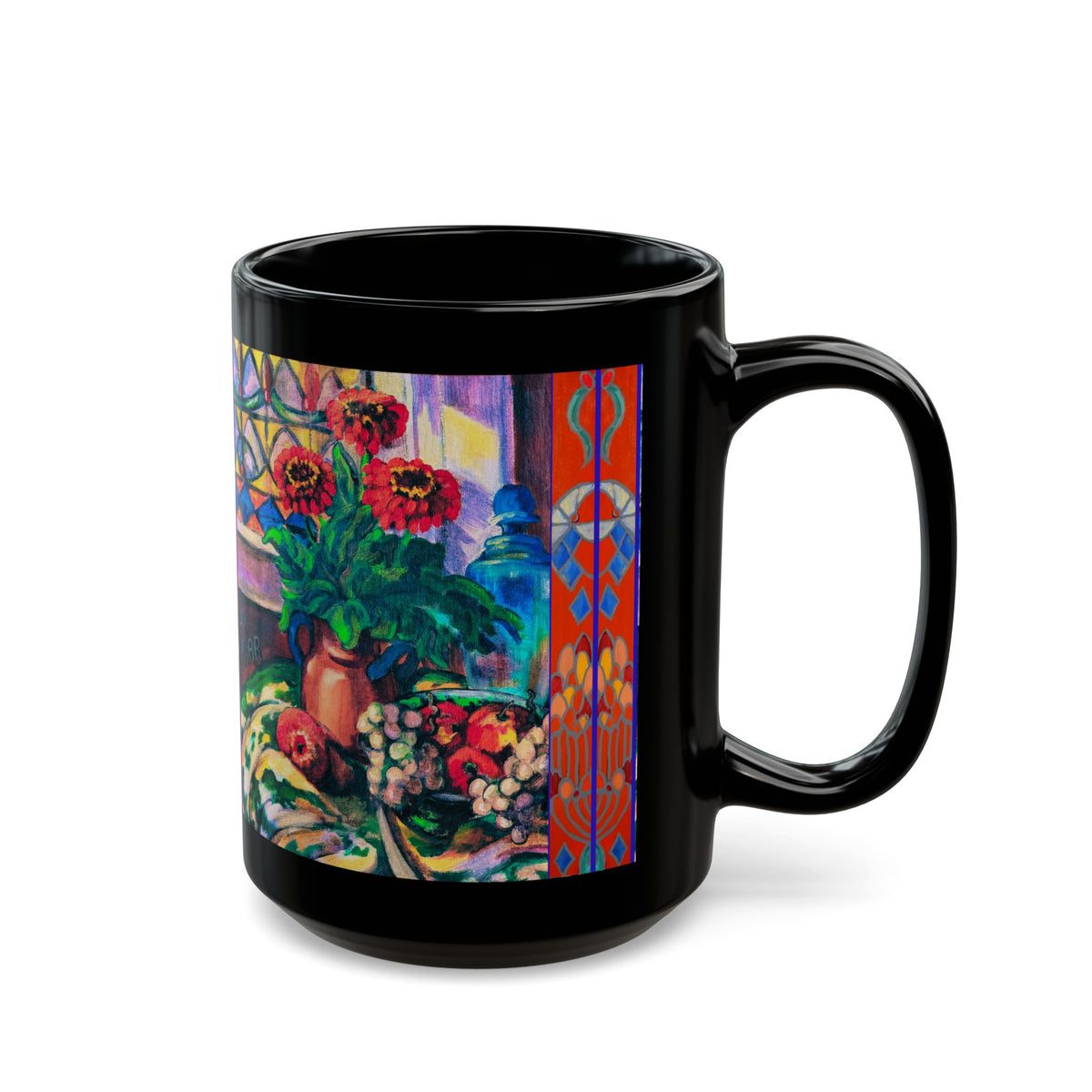 Ceramic Mug - Zinnias & Grapes
