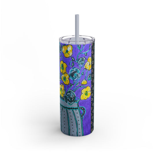 Skinny To-Go Tumble - Lavender Vase, 20oz
