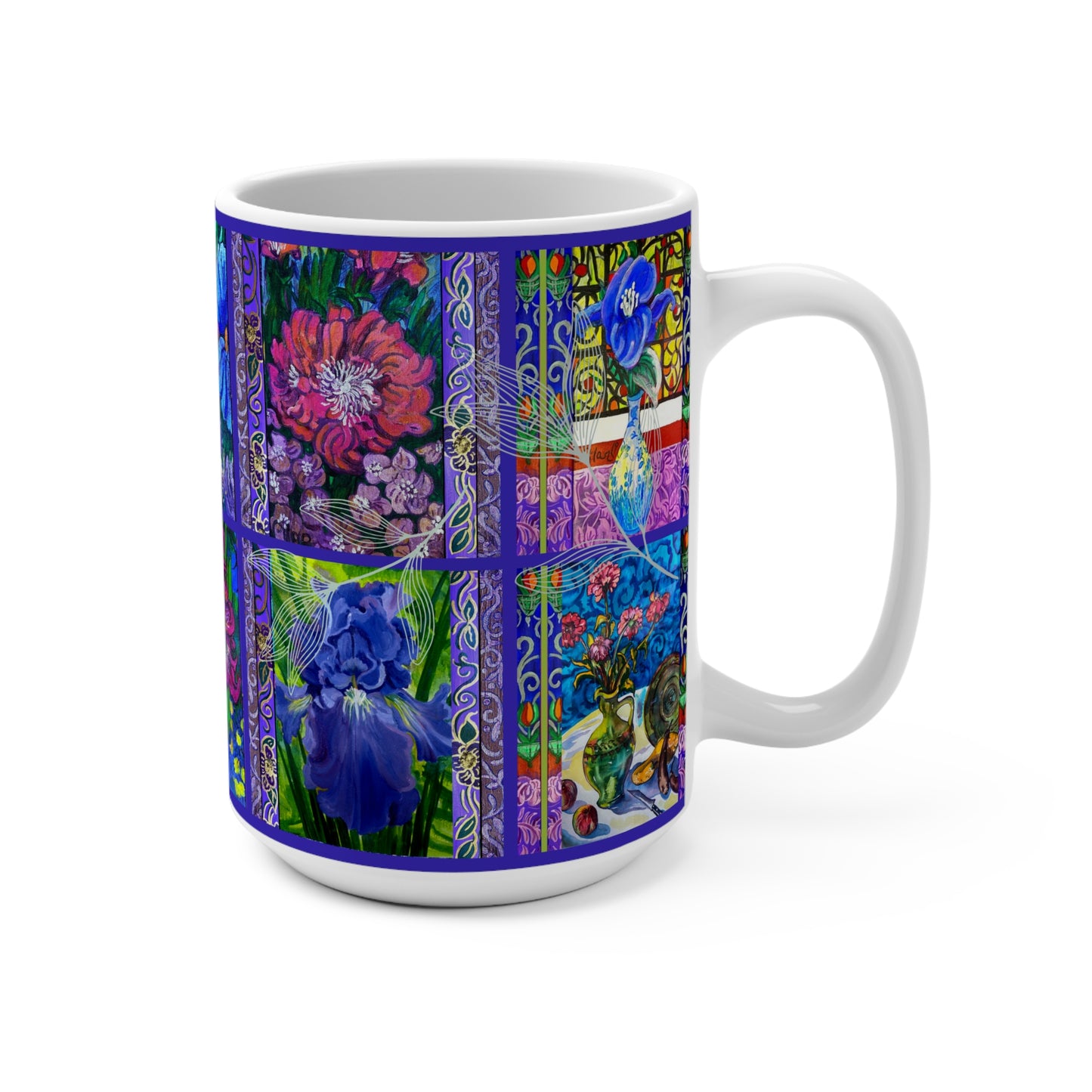Ceramic Mug 15oz - Mega Flowers
