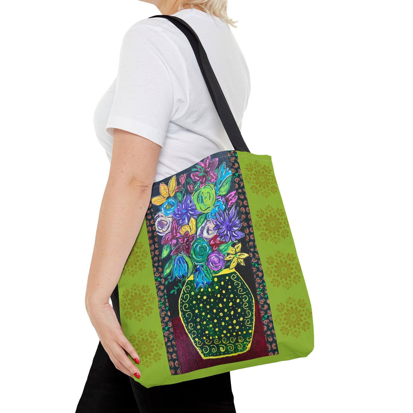 Tote Bag - Spring Green, by 'Monica in the Garden'