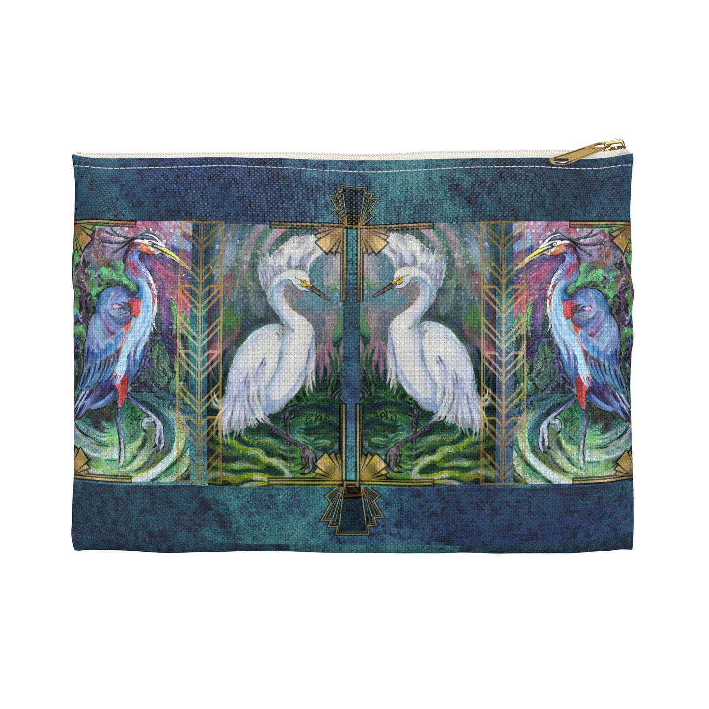 Pencil, Glasses and Accessory Pouch - Two Herons