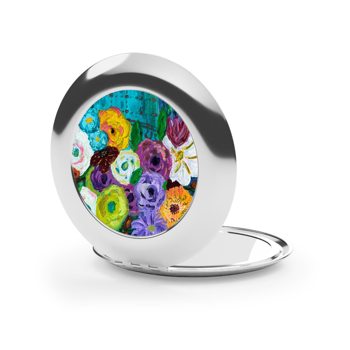 Compact Travel Mirror - Springtime Blooms