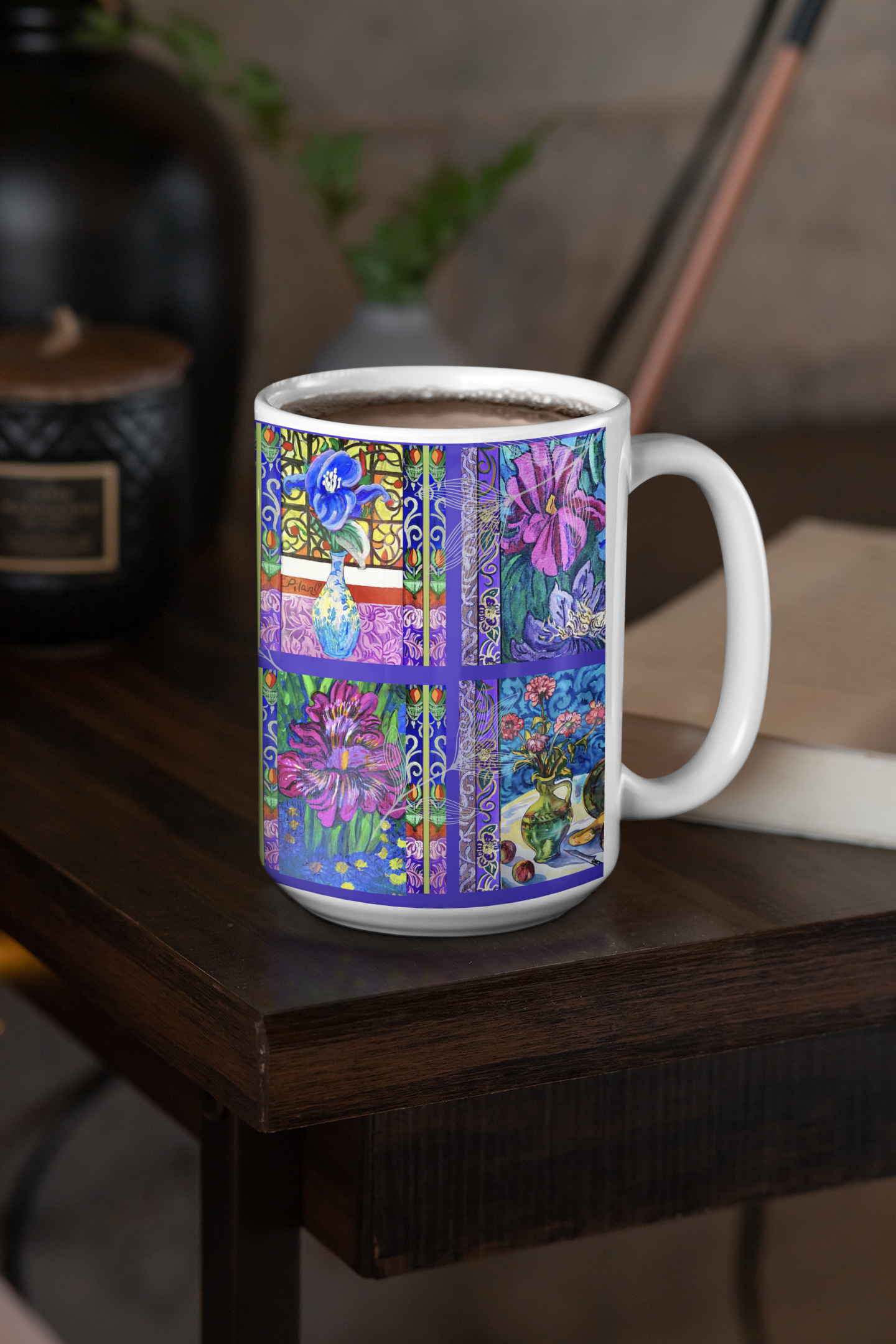 Ceramic Mug 15oz - Mega Flowers