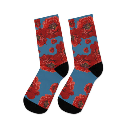 Eco-Friendly Socks - Red Zinnias