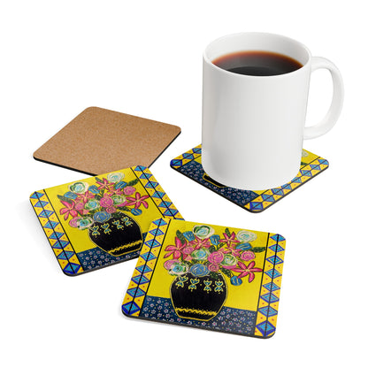 Coaster Set - Festive Flowers