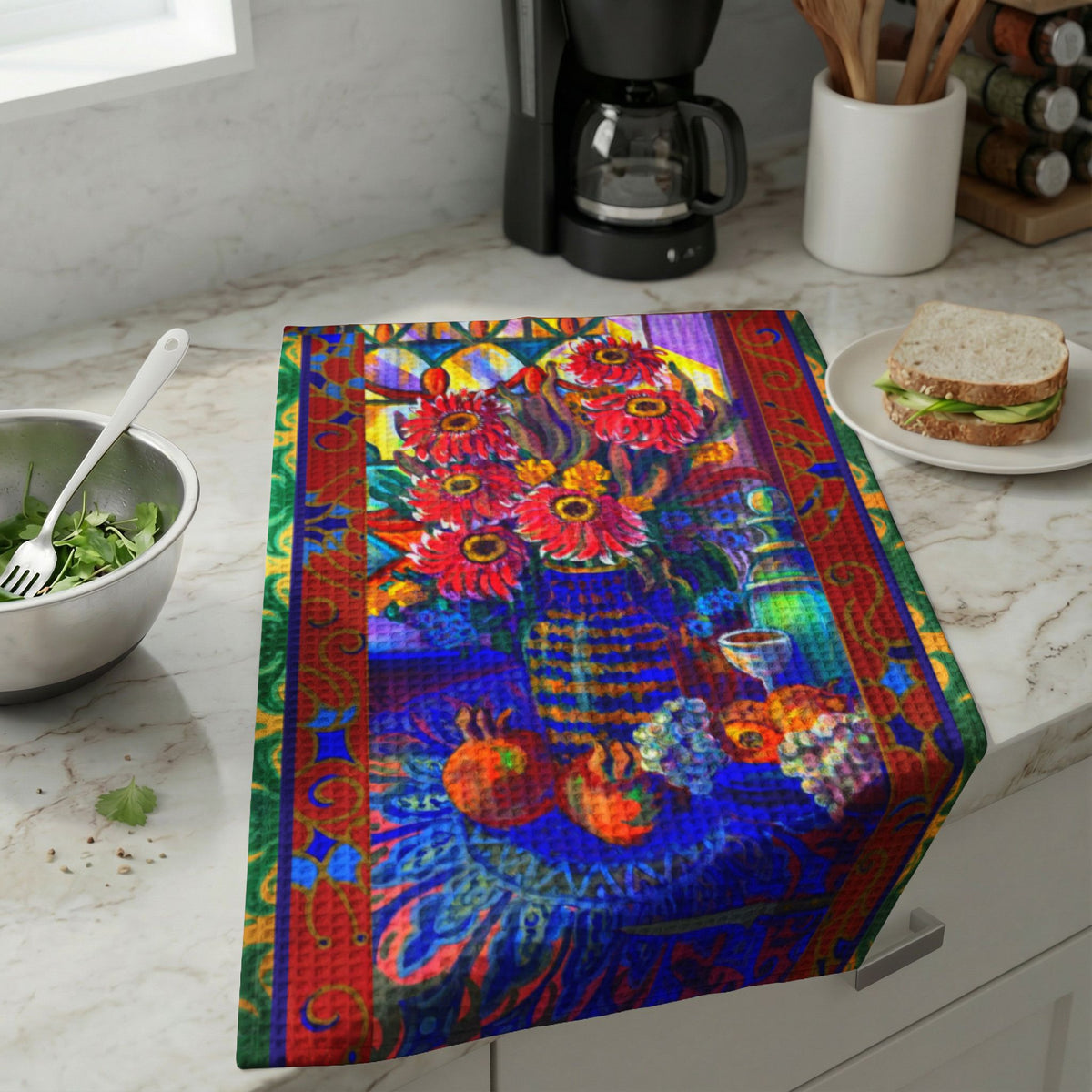 Kitchen Hand Towel - Kitchen Zinneas