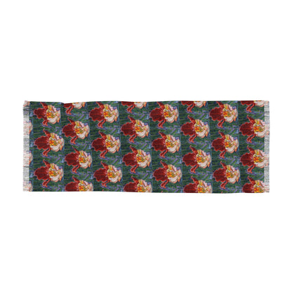 Scarf - Red Iris