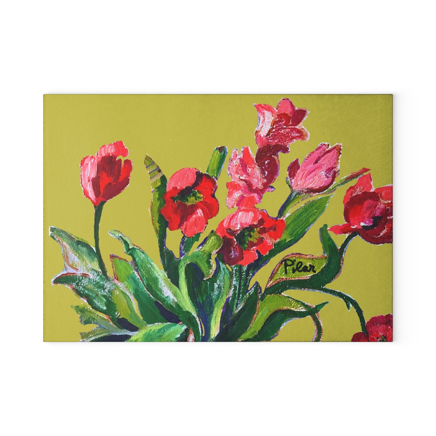 Tempered Glass Cutting Board - Poppy Party