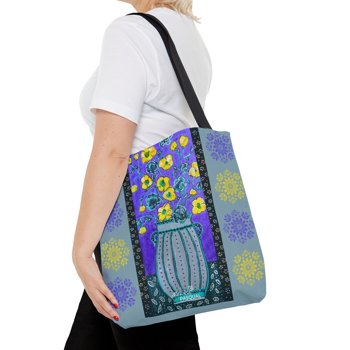 Tote Bag - Lavendar Vase by 'Monica in the Garden'