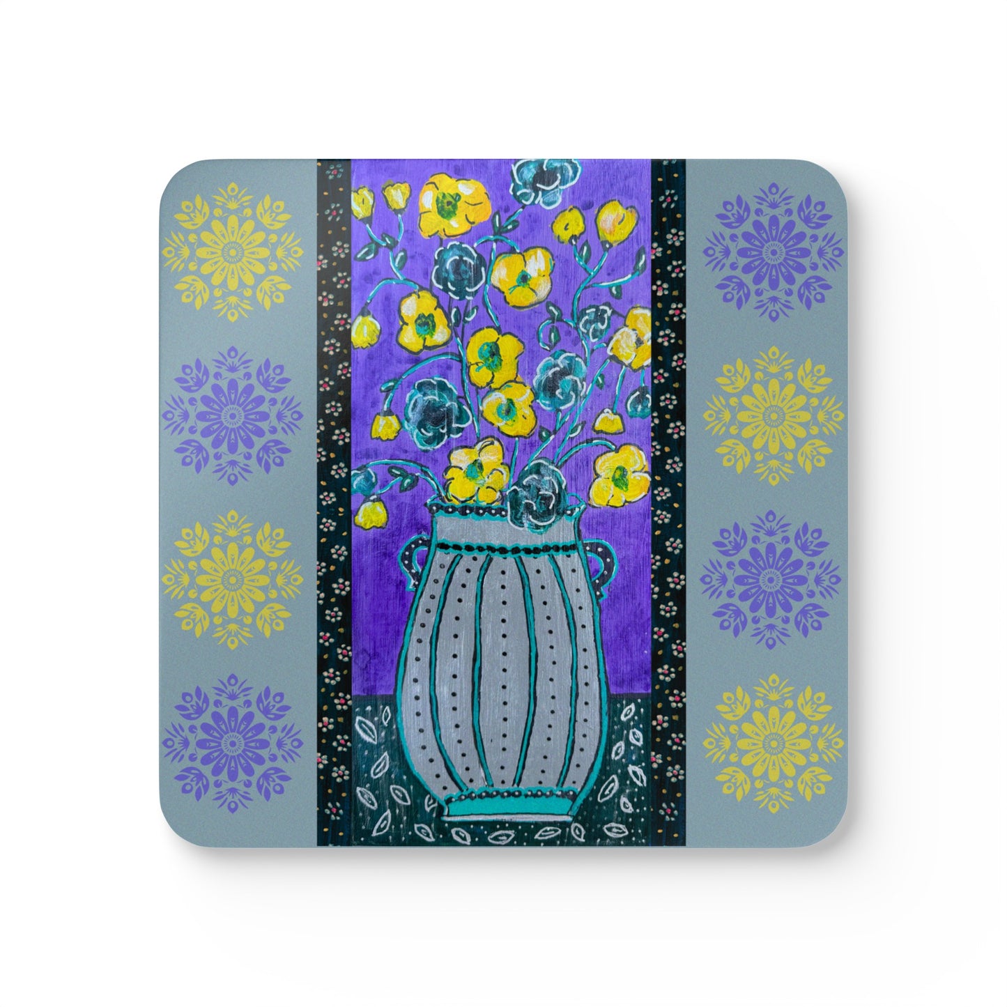 Coaster Set - Lavender Vase by "Monica in the Garden"