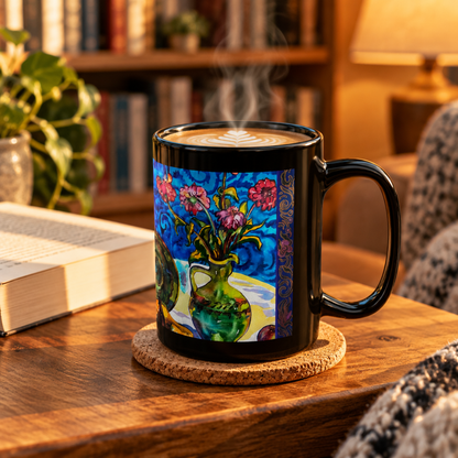 Ceramic Mug - Green Vase