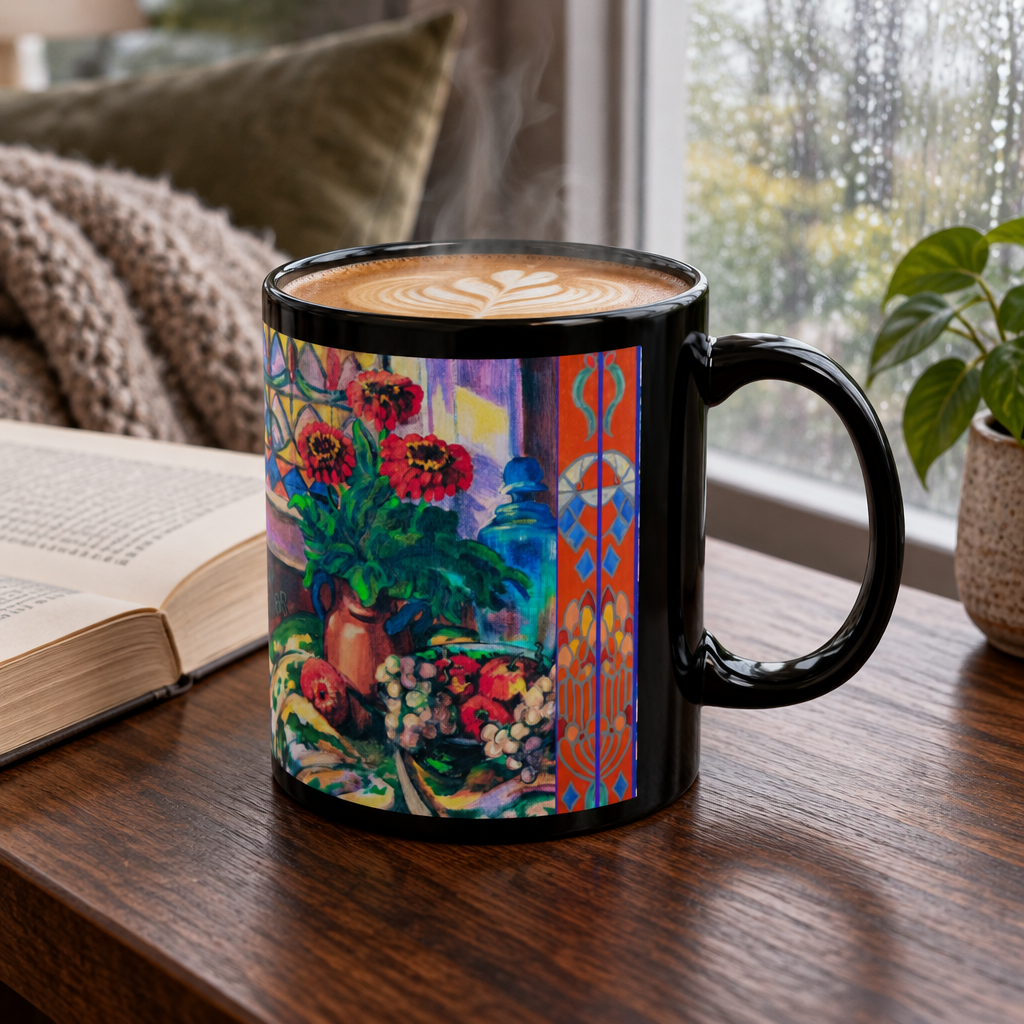 Ceramic Mug - Zinnias & Grapes