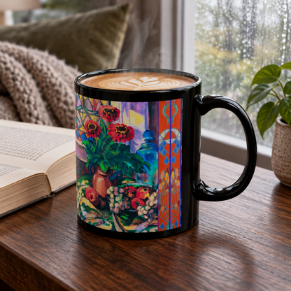 Ceramic Mug - Zinnias & Grapes