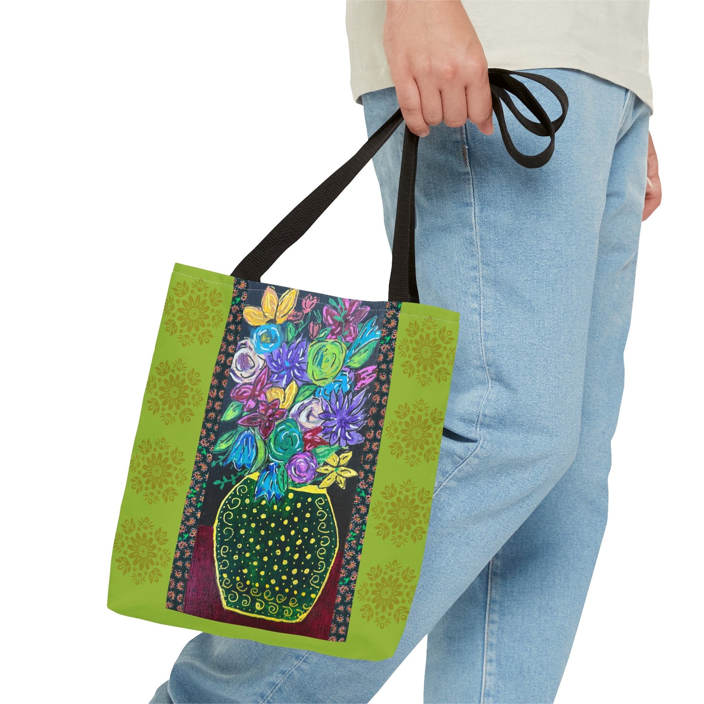 Tote Bag - Spring Green, by 'Monica in the Garden'
