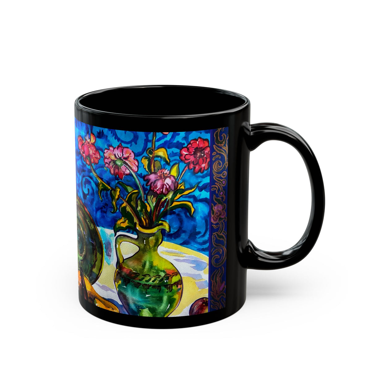 Ceramic Mug - Green Vase