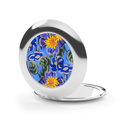 Compact Travel Mirror - The Happy Blues