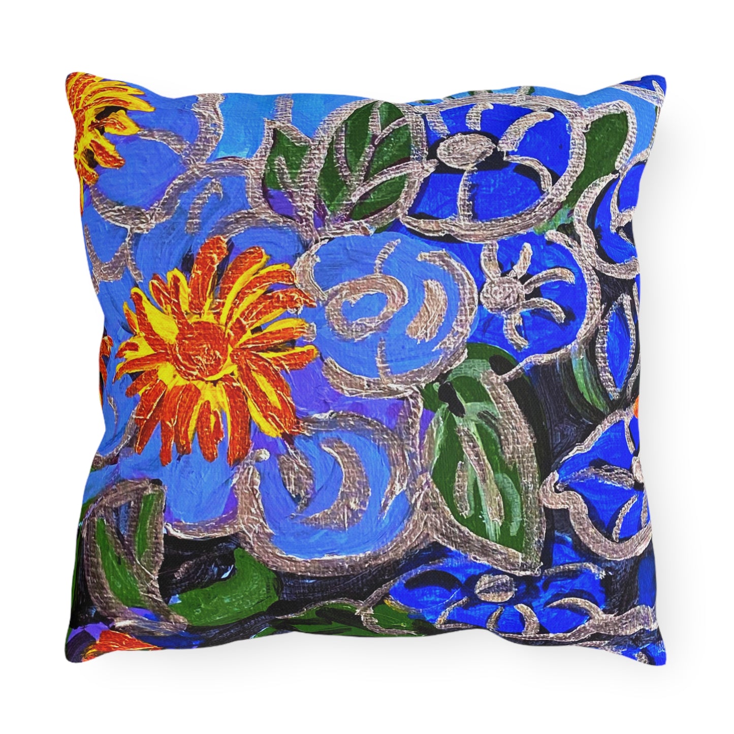 Outdoor Pillows - The Happy Blues