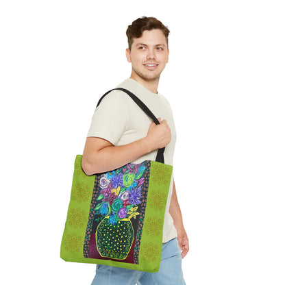 Tote Bag - Spring Green, by 'Monica in the Garden'