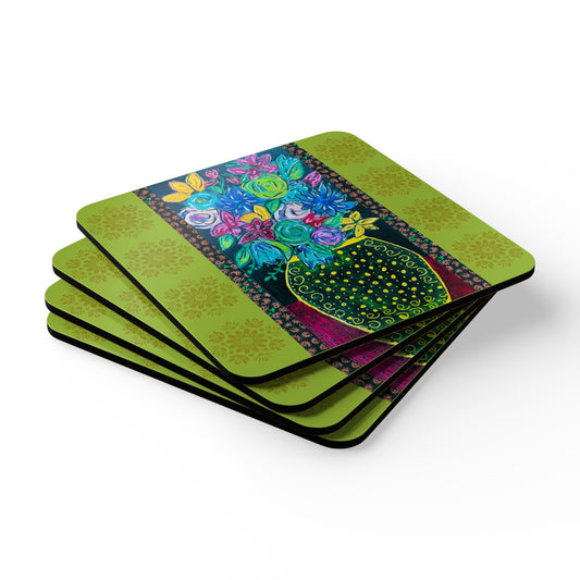 Coaster Set - Spring Green by "Monica in the Garden"