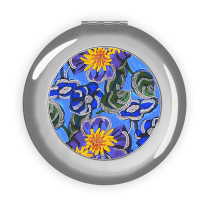 Compact Travel Mirror - The Happy Blues