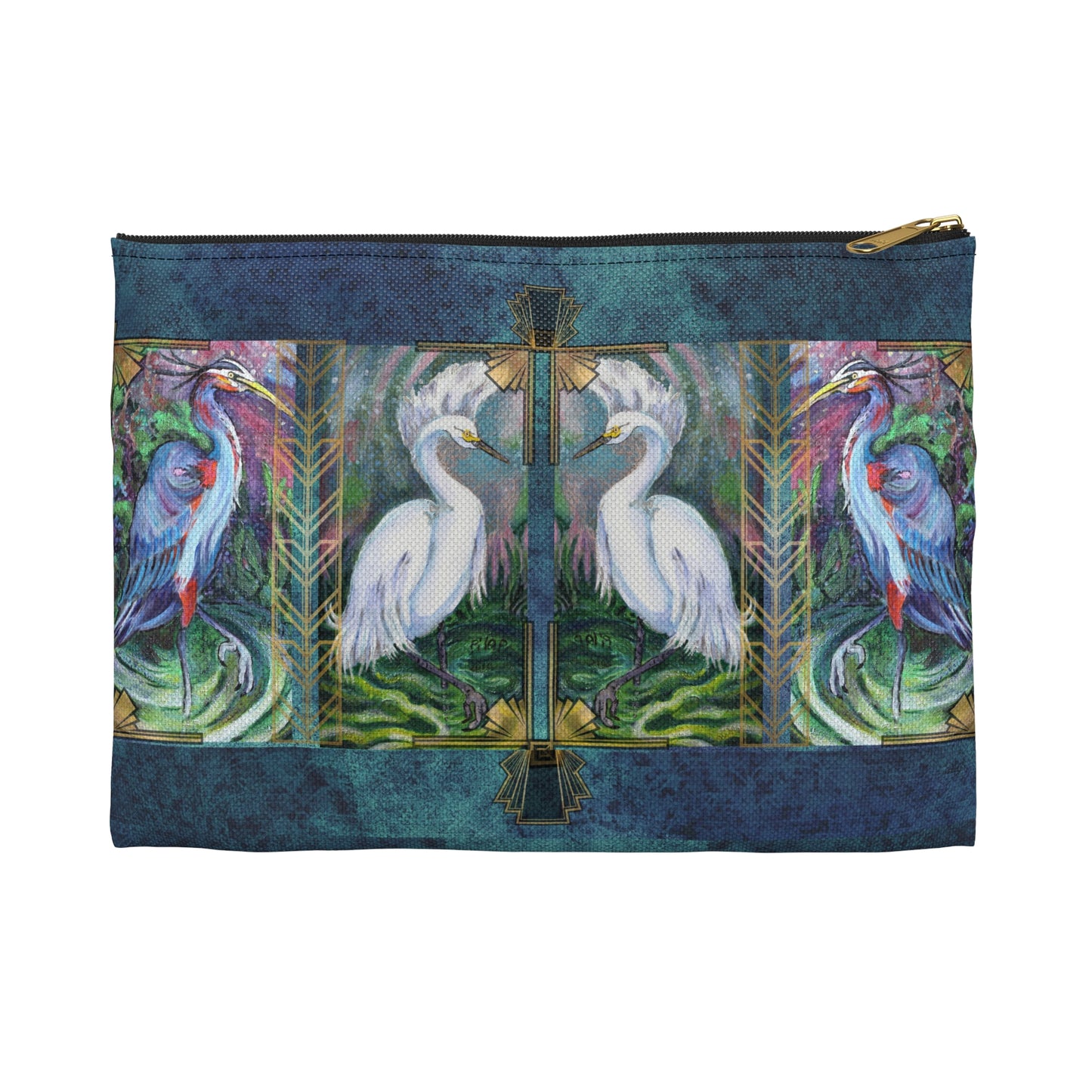 Pencil, Glasses and Accessory Pouch - Two Herons