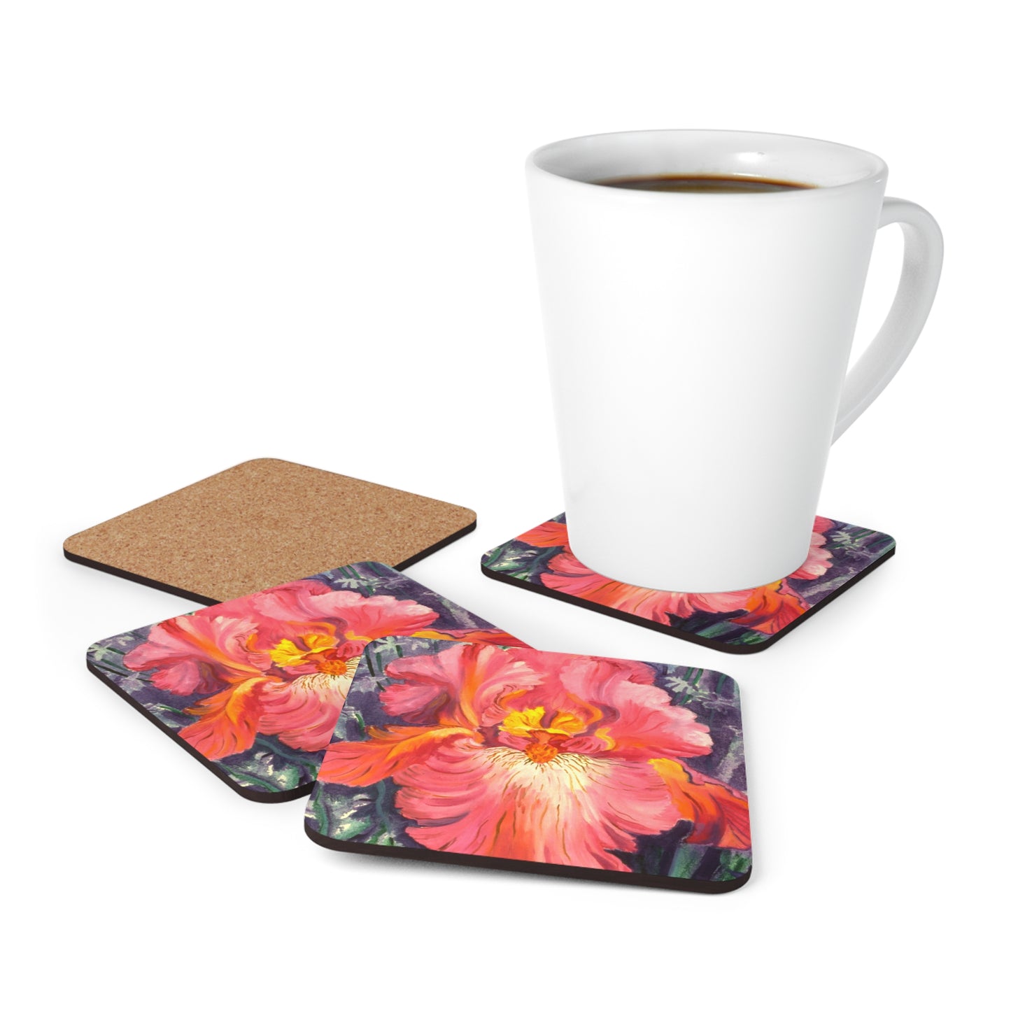 Coaster Set - Pink Iris
