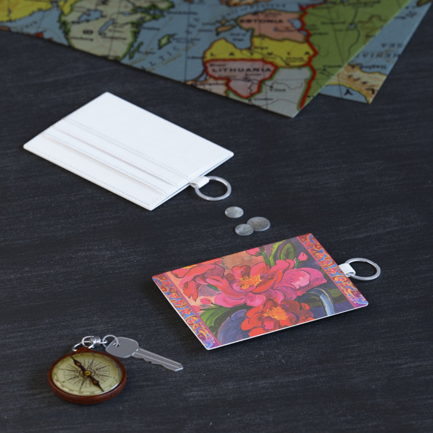 Credit Card Holder - Pink Magnolias