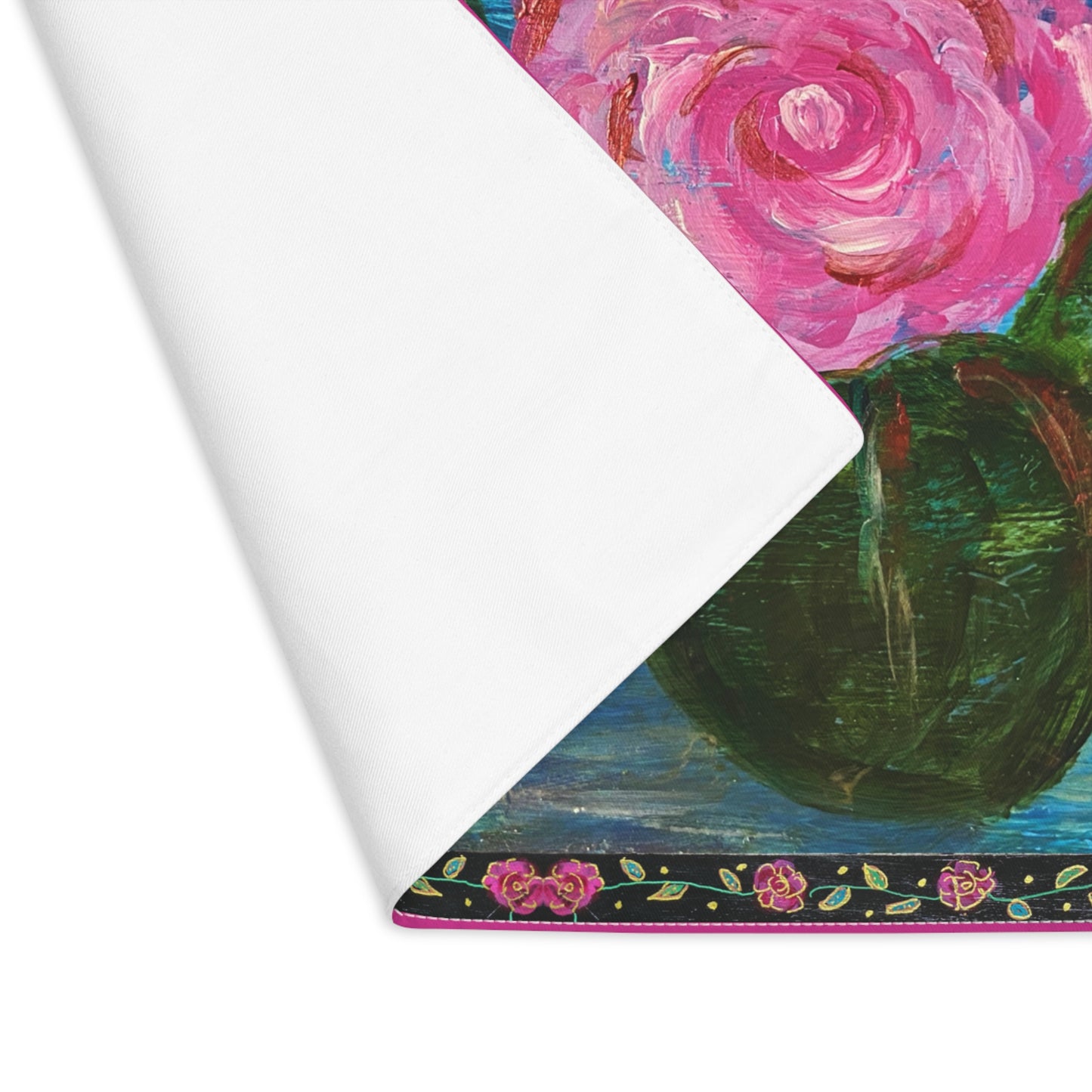 Cotton Placemat,  Pink Waterlilies