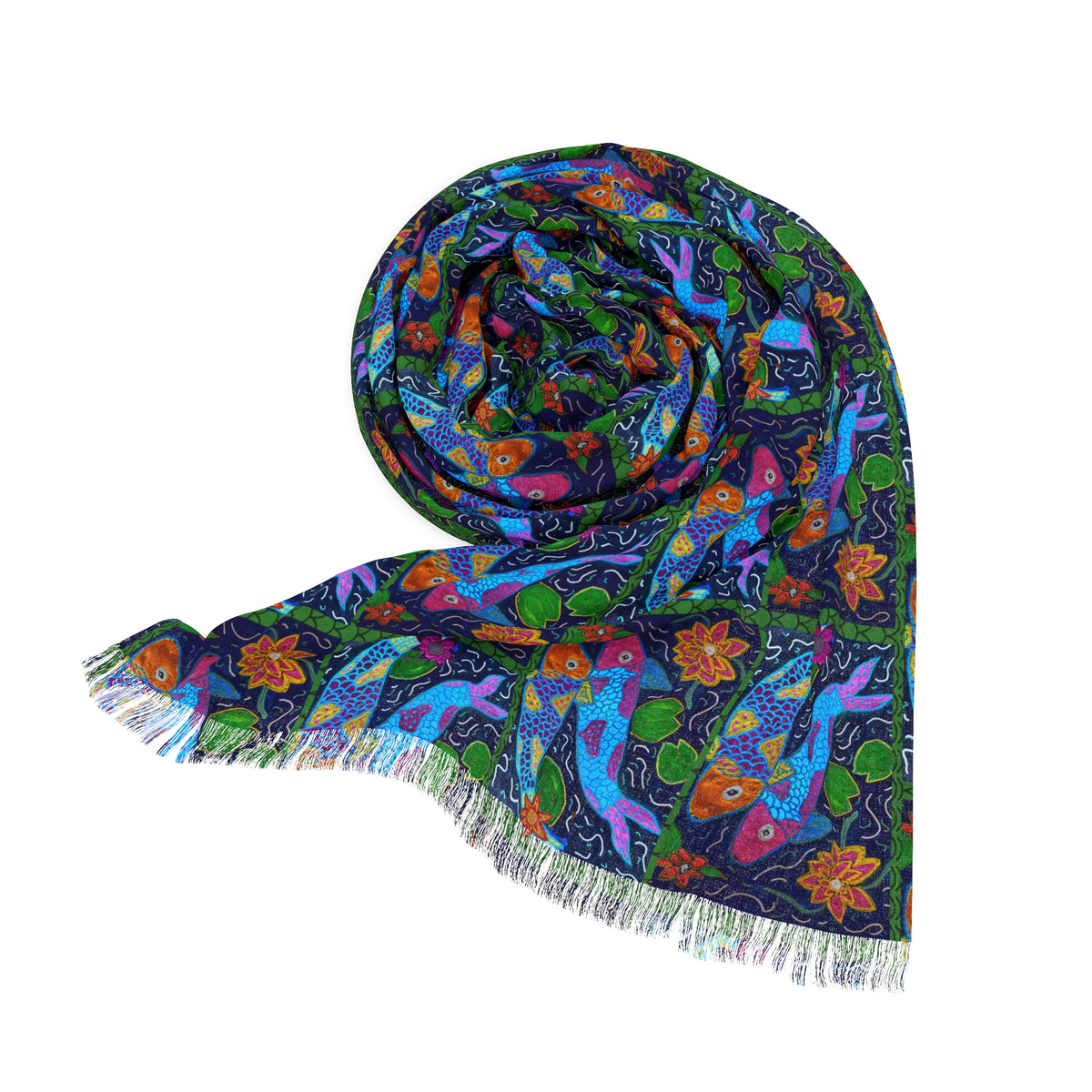 Scarf - Bioluminescence - Monica in the Garden