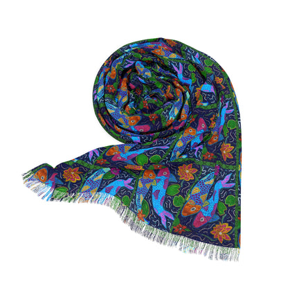 Scarf - Bioluminescence - Monica in the Garden