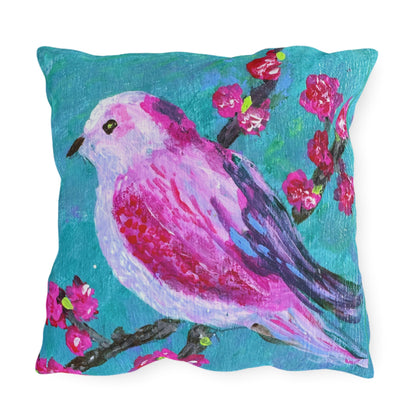 Outdoor Pillows - LilyPond and Pink Bird (Front/back design)
