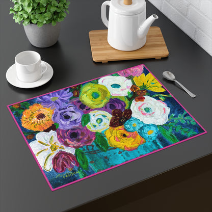 Cotton Placemat, Springtime Blooms