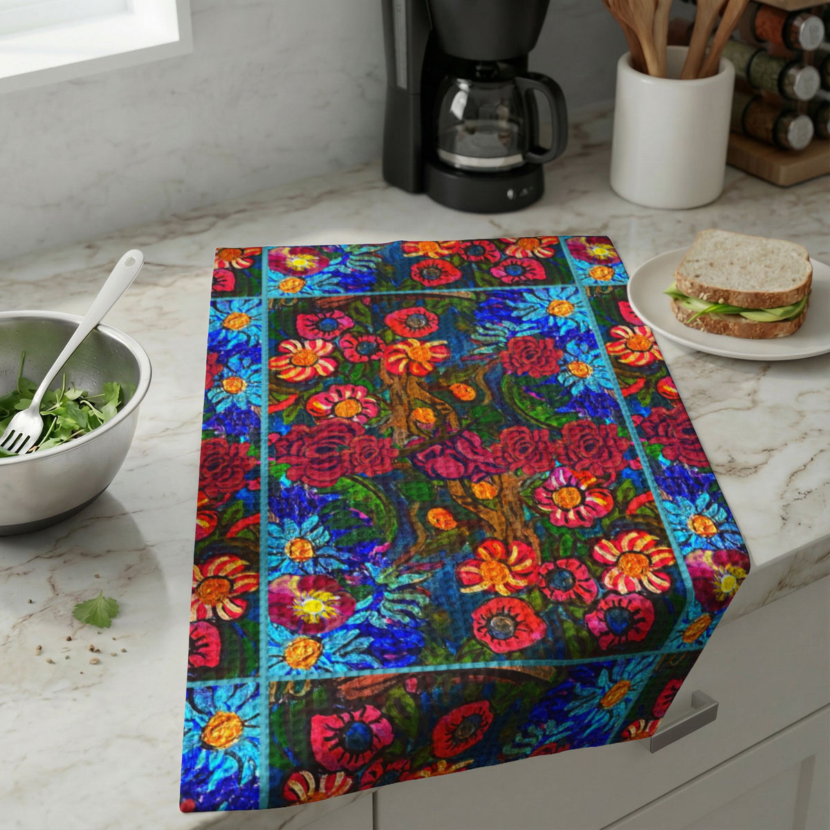 Kitchen Hand Towel - Riot of Flowers